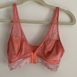 Aerie women’s silk bralette with lace details.